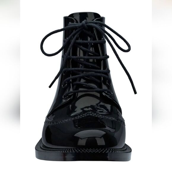 Melissa Rain Black Lace-Up Brogue Boots Us7 - Picture 14 of 16